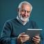 Vriendelijke senior man met tablet in seniorenwoning Tilburg